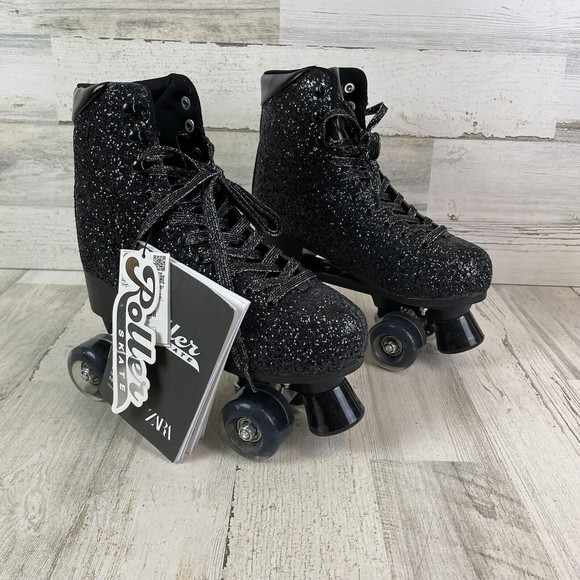 Zara Shoes Nwt Zara Limited Edition Black Rhinestone Roller Skates